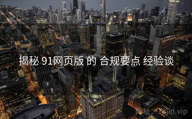 揭秘 91网页版 的 合规要点 经验谈  第1张