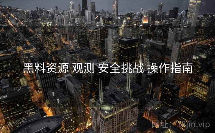黑料资源 观测 安全挑战 操作指南  第1张
