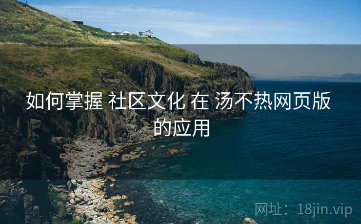 如何掌握 社区文化 在 汤不热网页版 的应用  第2张