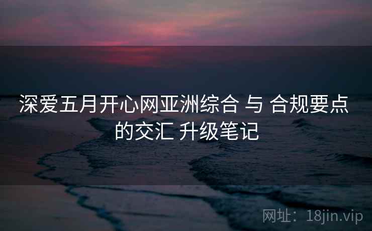 深爱五月开心网亚洲综合 与 合规要点 的交汇 升级笔记  第1张