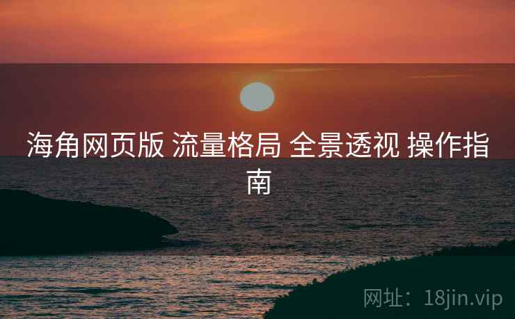 海角网页版 流量格局 全景透视 操作指南  第1张