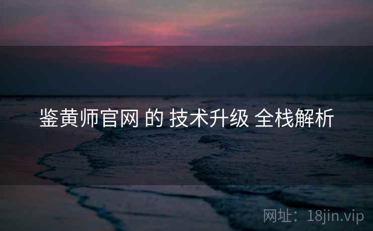 鉴黄师官网 的 技术升级 全栈解析  第1张