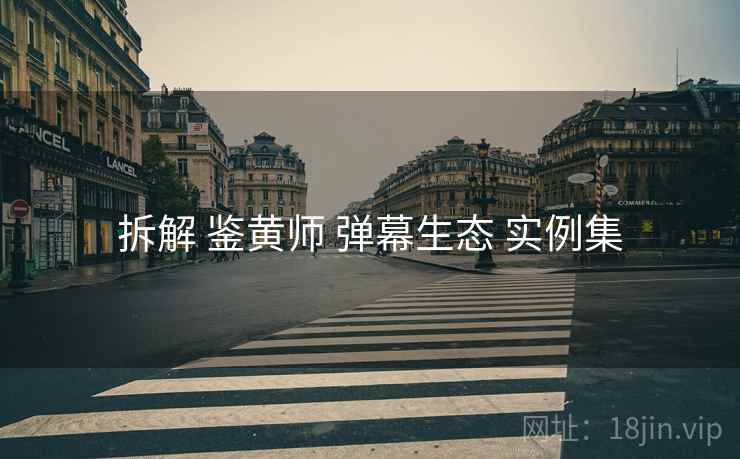 拆解 鉴黄师 弹幕生态 实例集  第1张