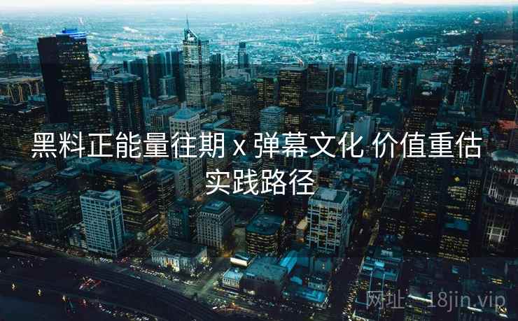 黑料正能量往期 x 弹幕文化 价值重估 实践路径  第1张