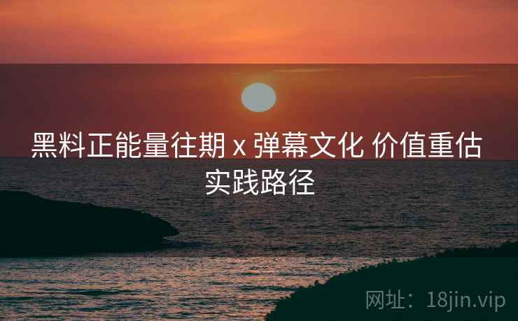 黑料正能量往期 x 弹幕文化 价值重估 实践路径  第2张