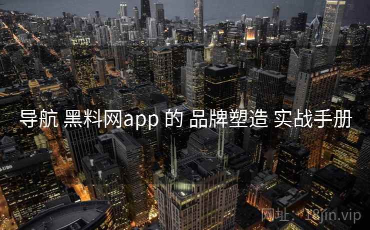导航 黑料网app 的 品牌塑造 实战手册  第1张