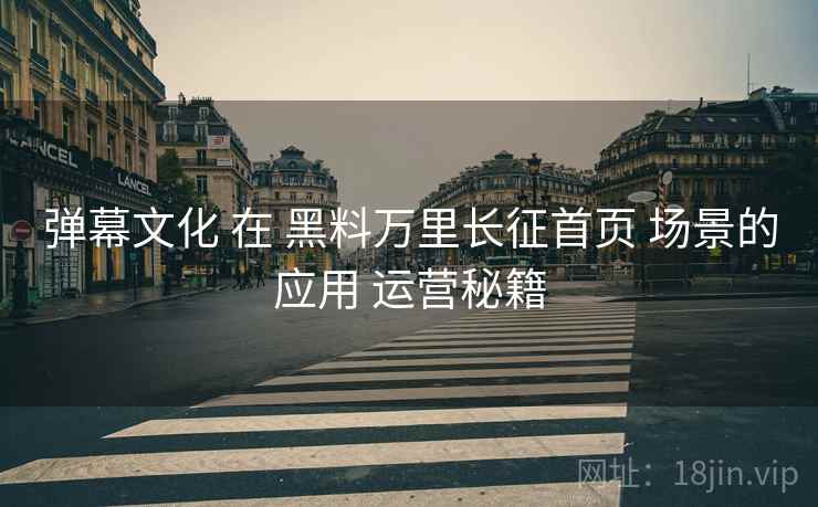 弹幕文化 在 黑料万里长征首页 场景的应用 运营秘籍  第2张
