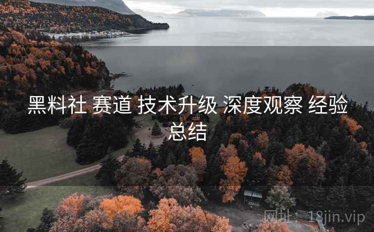 黑料社 赛道 技术升级 深度观察 经验总结  第1张