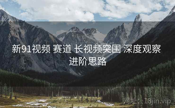 新91视频 赛道 长视频突围 深度观察 进阶思路  第2张